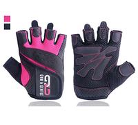 Gym & Gentle Guantes de fitness para hombre y mujer, guantes de entrenamiento, muñequera, entrenamiento de fuerza, culturismo, crossfit, color rosa, S
