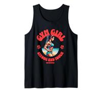 Gym Girl Strong and Tough Fitness Motivation Design Camiseta sin Mangas