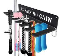 Gym Home Rack - Organizador de pared de 10 ganchos, resistente, multiusos, para entrenamiento en la pared, para bandas de resistencia, cuerdas de salto, cinturón de elevación, bandas de fitness,