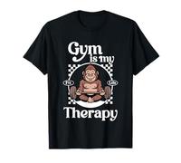 Gym Is My Therapy Gorilla Workouts Gimnasio Cotizaciones Retro Fitness Camiseta