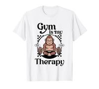 Gym Is My Therapy Gorilla Workouts Gimnasio Cotizaciones Retro Fitness Camiseta