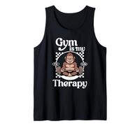 Gym Is My Therapy Gorilla Workouts Gimnasio Cotizaciones Retro Fitness Camiseta sin Mangas