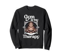 Gym Is My Therapy Gorilla Workouts Gimnasio Cotizaciones Retro Fitness Sudadera