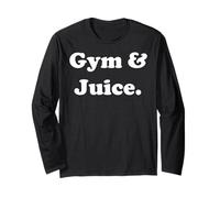 Gym & Juice Fitness Lifestyle Fun Statement Funny Saying Manga Larga
