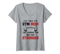 Gym Mom Like A Normal Mom Only Stronger Fitness, Mother Camiseta Cuello V
