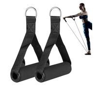 Gym Pull Handles - Durable Strap Ejercise Grips | Sturdy Replacement Attachments with Comfortable Foam Padding, Resistance Band Cable Machine Accessories for Bodybuilding Training Home or Professional