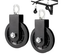 Gym Pulley Wheel - Steel System for Workout Cable | Heavy Duty Smooth Traction Design, 2 Pieces Fitness Equipment, Clotheslines Cranes Lifting Blocks Crossbars Accessory, Home Gym Machine Tool