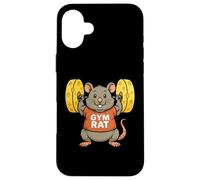 GYM Rat Ejercicio Entrenamiento Fitness Entrenador Regalo Hombres Mujeres Niños Carcasa para iPhone 16 Plus