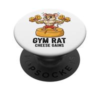 Gym Rat Ejercicio Entrenamiento Fitness Entrenador Regalo Hombres Mujeres Niños PopSockets PopGrip Adhesivo