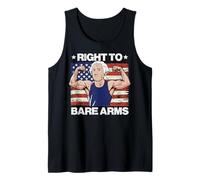 Gym Right To Bare Arms Washington US Flag Workout Hombres Mujeres Camiseta sin Mangas