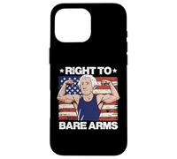 Gym Right To Bare Arms Washington US Flag Workout Hombres Mujeres Carcasa para iPhone 16 Pro MAX