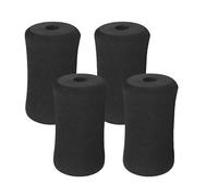 Gym Roller Foam, 4-Pack Black Barbell Pads, Sponge Cushion Attachments for Leg Curl Extension Machines, Home Workout Gear for Strength Training, Compact Fitness Equipment Support