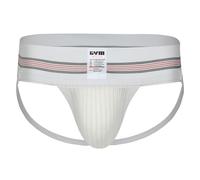 GYM - Suspensorio deportivo clásico para hombre, con banda ancha de 7,6 cm, Blanco, 4X-Large