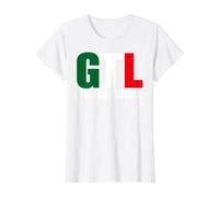 Gym Tan Laundry GTL New Jersey Garden Italian Flag NJ Shore Camiseta gráfica económica, Mujer, Blanco, L