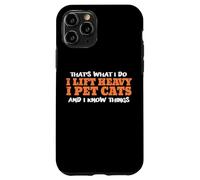 Gym Thats What I Do Lift Heavy Pet Cats Entrenamiento Mujeres Hombres Carcasa para iPhone 11 Pro