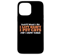 Gym Thats What I Do Lift Heavy Pet Cats Entrenamiento Mujeres Hombres Carcasa para iPhone 13 Pro MAX