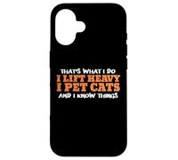 Gym Thats What I Do Lift Heavy Pet Cats Entrenamiento Mujeres Hombres Carcasa para iPhone 16