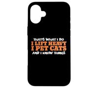 Gym Thats What I Do Lift Heavy Pet Cats Entrenamiento Mujeres Hombres Carcasa para iPhone 16 Plus