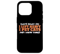 Gym Thats What I Do Lift Heavy Pet Cats Entrenamiento Mujeres Hombres Carcasa para iPhone 16 Pro