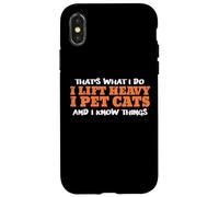 Gym Thats What I Do Lift Heavy Pet Cats Entrenamiento Mujeres Hombres Carcasa para iPhone X/XS