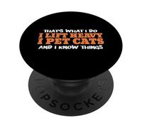 Gym Thats What I Do Lift Heavy Pet Cats Entrenamiento Mujeres Hombres PopSockets PopGrip Adhesivo