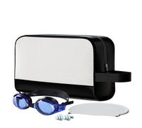 Gym Toiletry Bag, Make Up Pouch, Impermeable Storage Beach, Large Capacity Shower Tote with Zipper, Travel Accessories, Storage Organizer for Swimming, Fitness, Tinta negra, Se référer au descriptif,