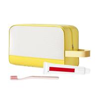 Gym Toiletry Bag, Waterproof Storage Bag, Beach Shower Tote, Large Capacity Organizer with Sturdy and Lightweight Construction for Gym, Swimming, or Daily Needs, 1 Piece, Color Amarillo,