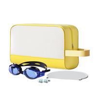 Gym Toiletry Bags, Waterproof Storage Beach Gym Bag, Large Capacity Shower Tote with Zipper, Travel Accessories, Storage Organizer for Swimming & Fitness, 10.24x4.13x6.3 Inches