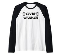 Gym Wanker Men Certified Personal Trainer Funny Gym Workout Camiseta Manga Raglan