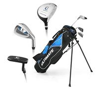 GYMAX Juego Completo de Palos de Golf para Niños de 8 a 10 Años, Golf Set Kids con Bolsa, con 1 Varilla de Madera, 2 Varillas de Hierro, 1 Varilla de Putting