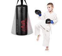 GYMAX Juego de Saco de Boxeo de 10 kg para Niños, Saco de Arena con Guantes de Boxeo de 8 Onzas, Cuerda de Saltar y Bolsa de Transporte, Relleno y Colgante de 60 cm, 3 Años+