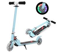 GYMAX Patinete Plegable Niño Niña, 4 a 13 Años, con 2 Ruedas Luces LED, Trotinete Criança con 3 Alturas Ajustables 63-85CM, Scooter hasta 70 kg