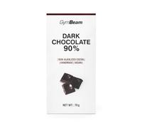 GymBeam Chocolate Negro 90% - Alto contenido en cacao con sirope de agave, sin gluten, hecho a mano, chocolate vegano de para postres y snacks, (70 g)