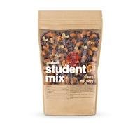 GymBeam Student Mix, Frutos Secos a Granel: Almendras, Anacardos, Avellanas, Nueces y Pasas, 500 g