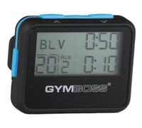 Gymboss Temporizador de Intervalo y Cronómetro - Revestimiento Suave Negro/Azul.