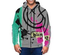 Gymkb blink 182 - sudadera con capucha y cremallera para hombre, negro