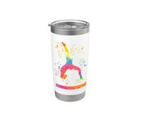 Gymnast on Balance Beam - Gimnasia artística para niñas y niños Vaso térmico de acero inoxidable de doble pared