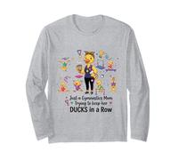 Gymnastics Mom Funny Ducks Gymnastics Mama Manga Larga