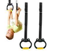 Gymnastics Rings, Kids Strength Trainer, Indoor Exercise Rings, Non-Slip Hanging Handles, for Home Gym Setup, Bodyweight Fitness, Full Body Workout, Playtime Training
