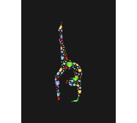 Gymnastics Silhouette Notebook: Journal Gift For All Ages All Genders| 8.5x11 100 Pages