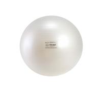 Gymnic Fit-Ball Ø 65 cm BRQ, balón Blanco Perla de Fitnes, Modelo Original para Entrenamiento y rehabilitación gimnástica, Resistente a la Rotura (120 kg)