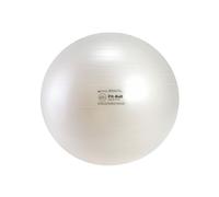 Gymnic Fit-Ball Ø 75 cm BRQ, balón Blanco Perla de Fitnes, Modelo Original para Entrenamiento y rehabilitación gimnástica, Resistente a la Rotura (120 kg)