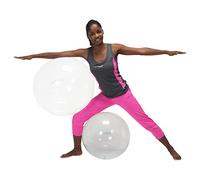 Gymnic OPTI Ball Ø 55 cm, balón Inflable Transparente para Gimnasia, Fisioterapia y rehabilitación, Ideal para Ejercicios posturales, Pilates y Actividades motoras con Control Visual