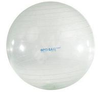 Gymnic OPTI Ball Ø 65 cm, balón Inflable Transparente para Gimnasia, Fisioterapia y rehabilitación, Ideal para Ejercicios posturales, Pilates y Actividades motoras con Control Visual
