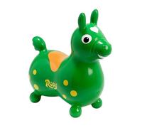 Gymnic Rody Verde, Caballito Inflable para Saltar para niños 3+, Juego psicomotor para el Equilibrio y la coordinación, Compatible con Bases mecedoras o con Ruedas, Made in Italy