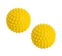 Gymnic Sensyball Ø 10 amarillo, pelota sensorial de gimnasia, juego de 2, inflable para masaje, reflexología y gimnasia suave, con relieves táctiles para la estimulación y relajación muscular