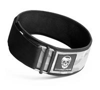 Gymreapers Cinturón de levantamiento de pesas, bloqueo rápido, culturismo, powerlifting, crossfit, neopreno, 10 cm, hebilla de metal, soporte de espalda, ajustable, olímpico, XL, camuflaje blanco