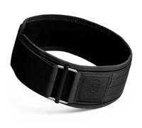 Gymreapers Cinturón de levantamiento de pesas, bloqueo rápido, culturismo, powerlifting, crossfit, neopreno, 10 cm, hebilla de metal, soporte de espalda, ajustable, olímpico, negro/negro, L