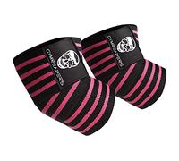 Gymreapers Coderas para levantamiento de pesas (1 par) - Correa de compresión flexible de codo de 40 pulgadas y soporte para articulaciones - para press de banca, levantamiento de potencia y prensado