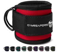 Gymreapers Correa de Tobillo (Individual) Para Patadas Hacia Atrás en Máquina de Cable, Entrenamientos de Glúteos, Ejercicios de Tren Inferior - Correa de Pierna Ajustable con Acolchado de Neopreno